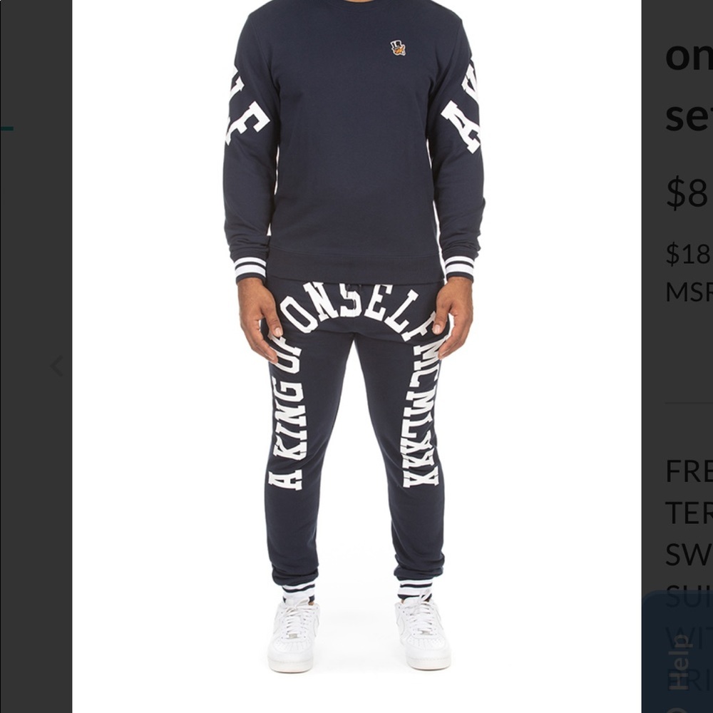 Akoo Men’s 2 Piece Set Sweater Sweatshirt Crew